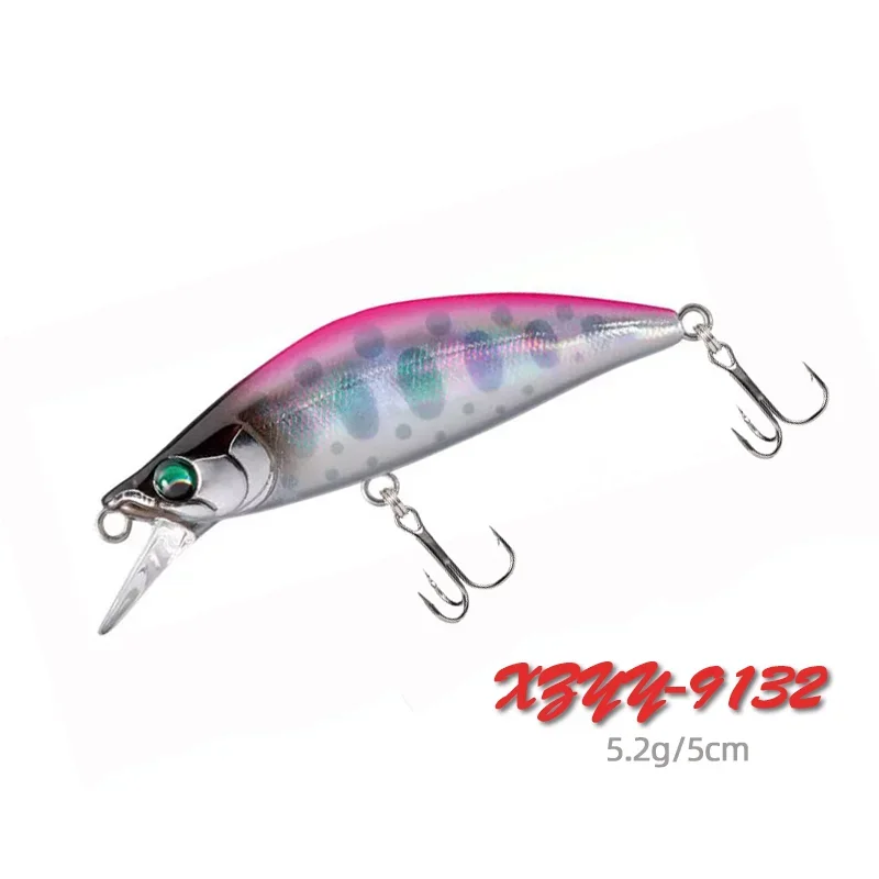 Señuelo de Pesca Wobbling, diseño japonés, 50mm, 5,2g, Minnow que se hunde, Isca, cebos artificiales para perca, lubina, Lucio, trucha corriente