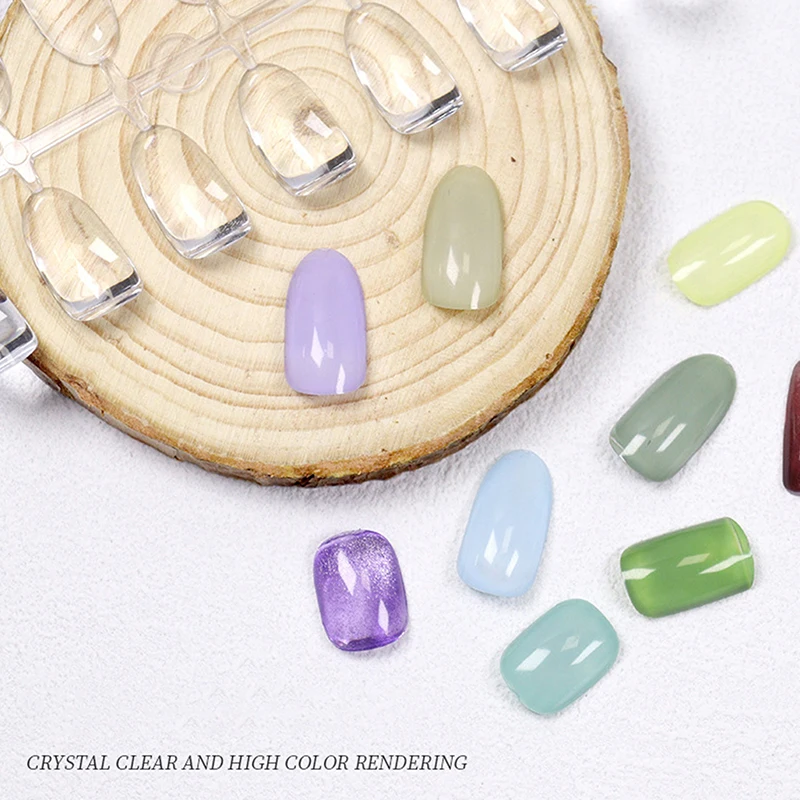 Claro sólido Kawaii lindo Diy manicura triángulo ovalado forma cuadrada herramientas de uñas mesa de uñas tarjeta de Color exhibición puntas de uñas práctica
