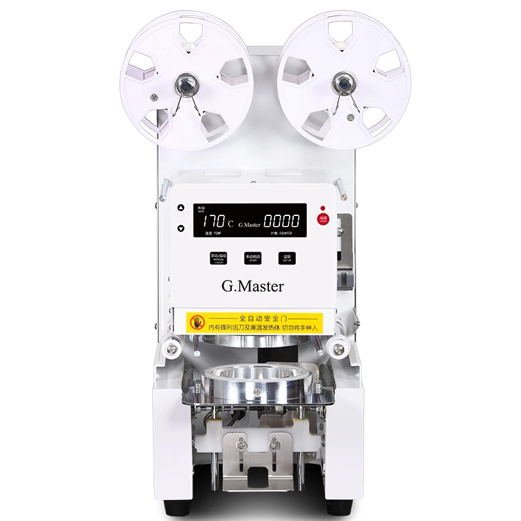 Electric Fully Automatic New Heat Sealing Machine With Dual Voltage For Plastic Tea Jelly Boba Milk Tea Cups Beverage Bottles - view 3