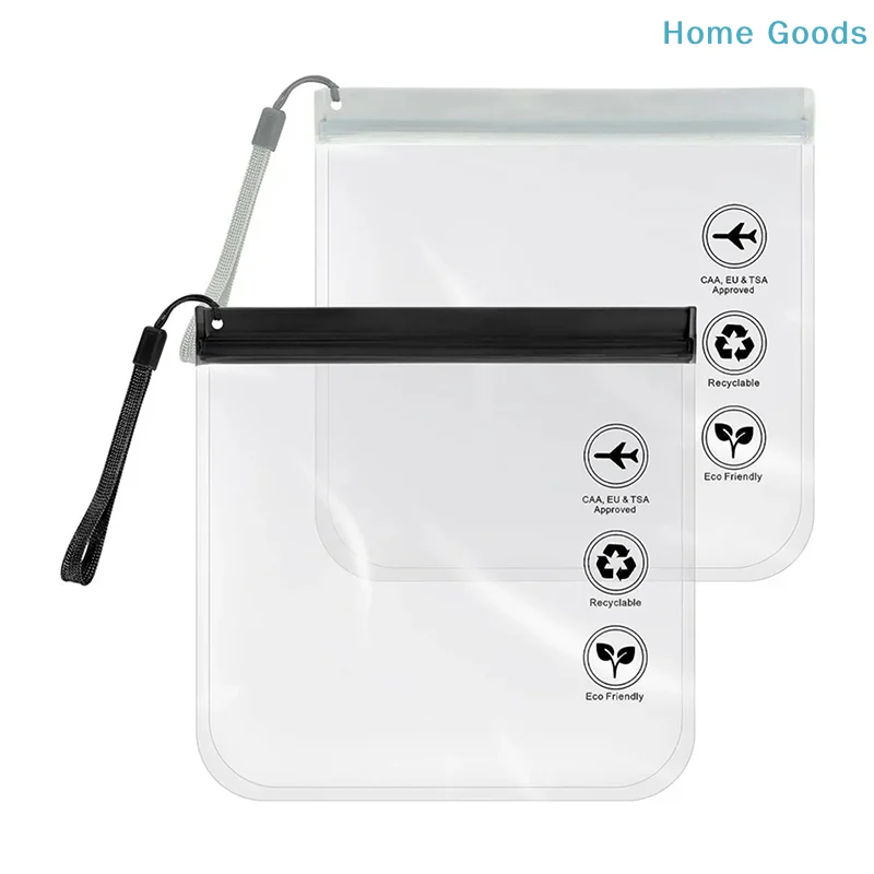 preferredLuggage Transparent Travel Use Leakproof Flight Make Up Waterproof Bag Reusable Airport Security Toiletry Bag For Women