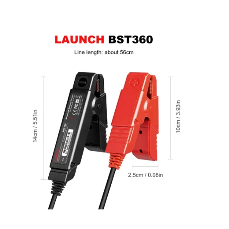 LAUNCH BST360 Car Battery tester Analysis 6V12V 2000CCA Voltage Battery Test Clip Charging Cricut Load tool for Android IOS X431