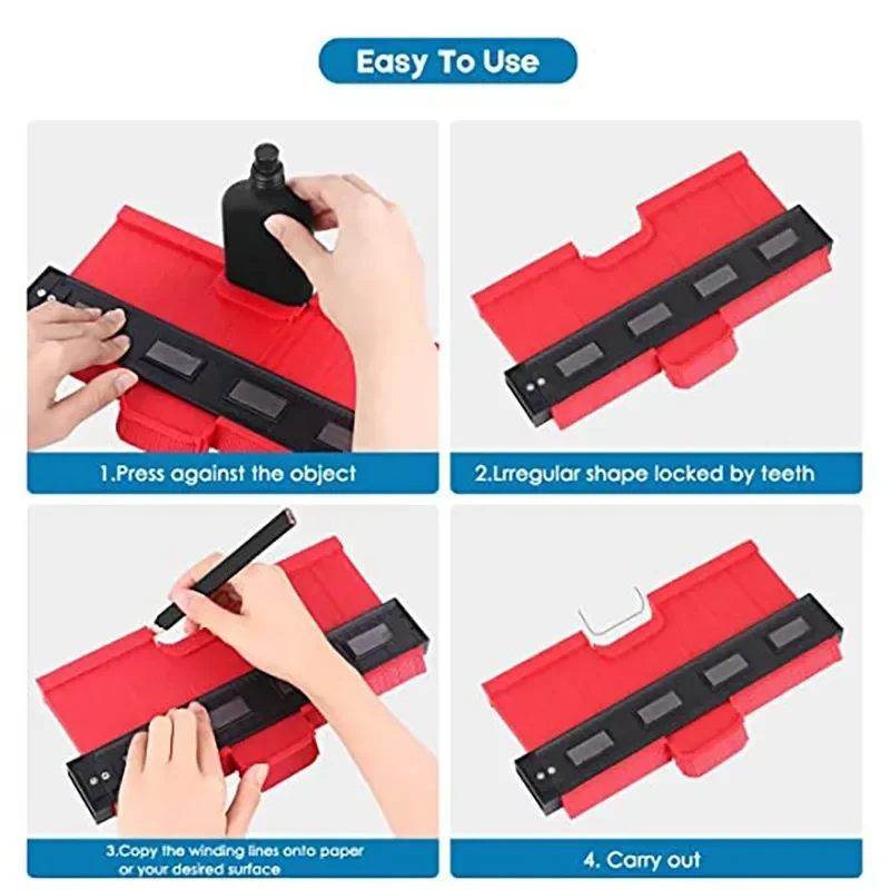 Shape Contour Gauge Measuring Tool Adjustable Lock Ceramic Tiling Tile Table Corner Profile Cutting Tool Contour Copy Duplicator