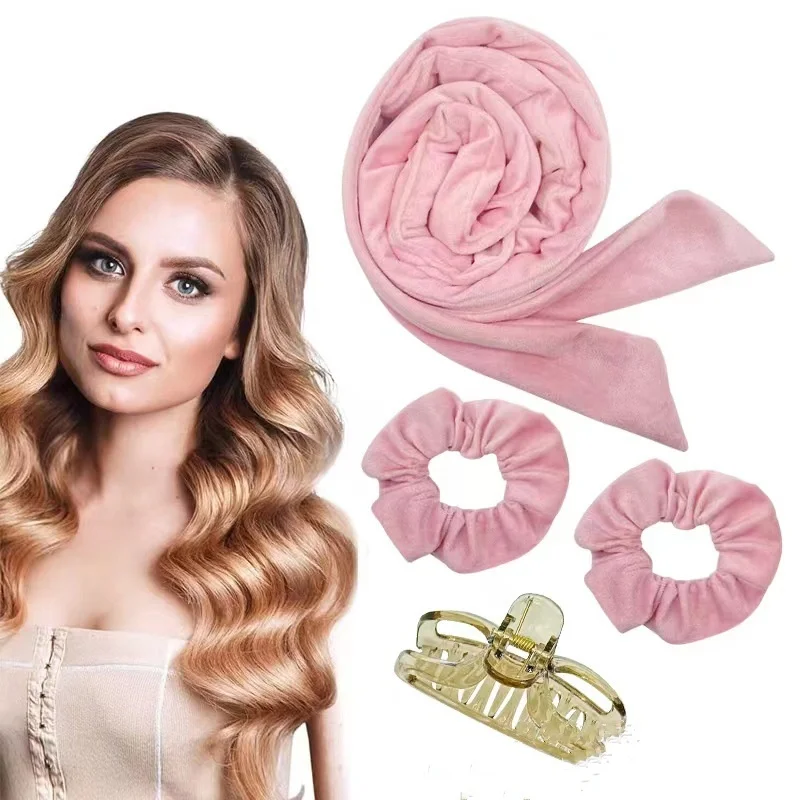 Butterfly Tie Heatless Hair Curler Soft Wave Form Curly Products Sleep Hair Rollers Lazy Curling Rods Hairstyle Tools Flexi Rods