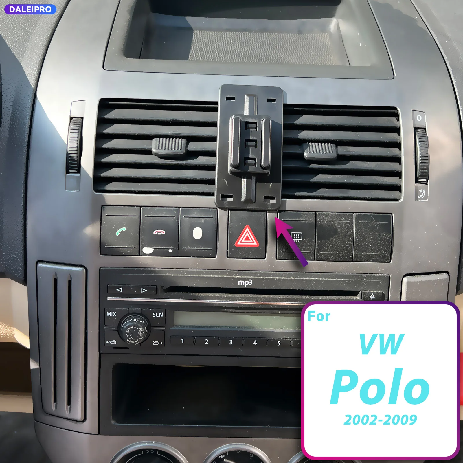 Für Volkswagen VW Polo 2002-2008 2009 Fahrzeugspezifische Handyhalterung Smart Car Phone Mount 66W Ladehalterung Zubehör – Detail 1