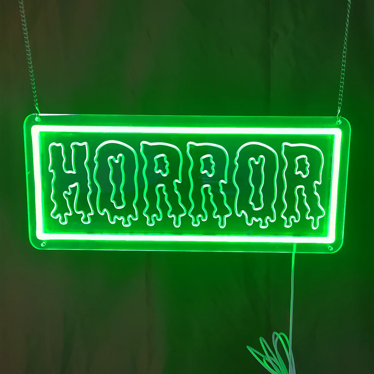 HORROR Neon Signs for Halloween Decorations, Spooky Scene Party Indoor Decor to Set the Atmosphere