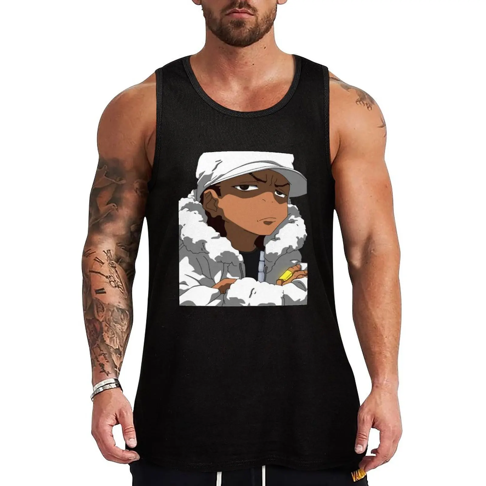 

The Boondocks Huey Tank Top singlets for men sleeveless man shirts singlet for men