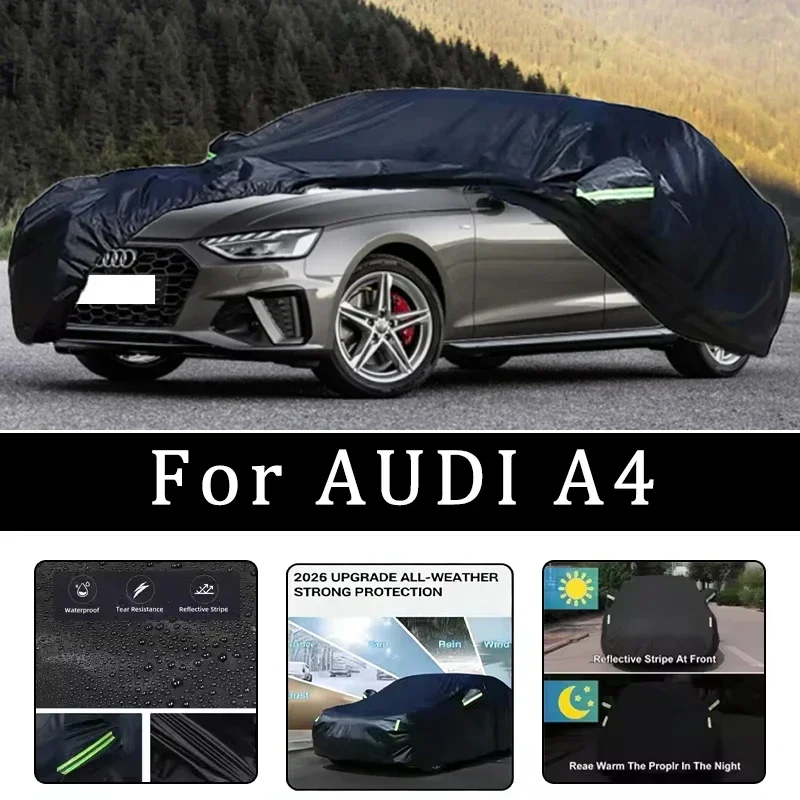 

For AUDI A4 Car Covers Outdoor Waterproof Dustproof Sun Rain Snow Protection Thick Oxford Cloth Full Car Accessories