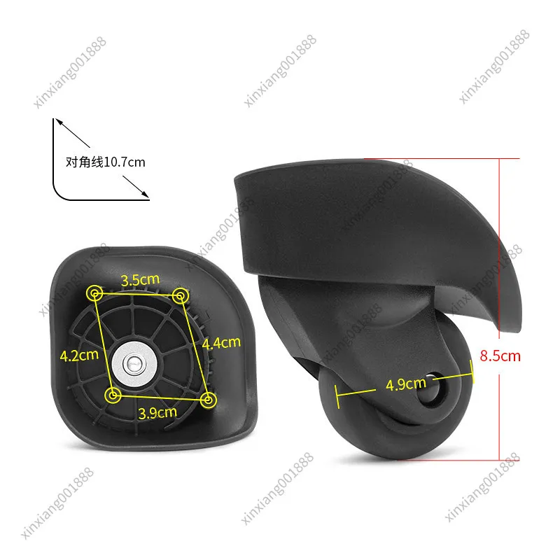 For Delsey French Ambassador Luggage Silent Wheels 061 Universal Spinner Replacement Aluminum Frame Suitcase Parts - view 2