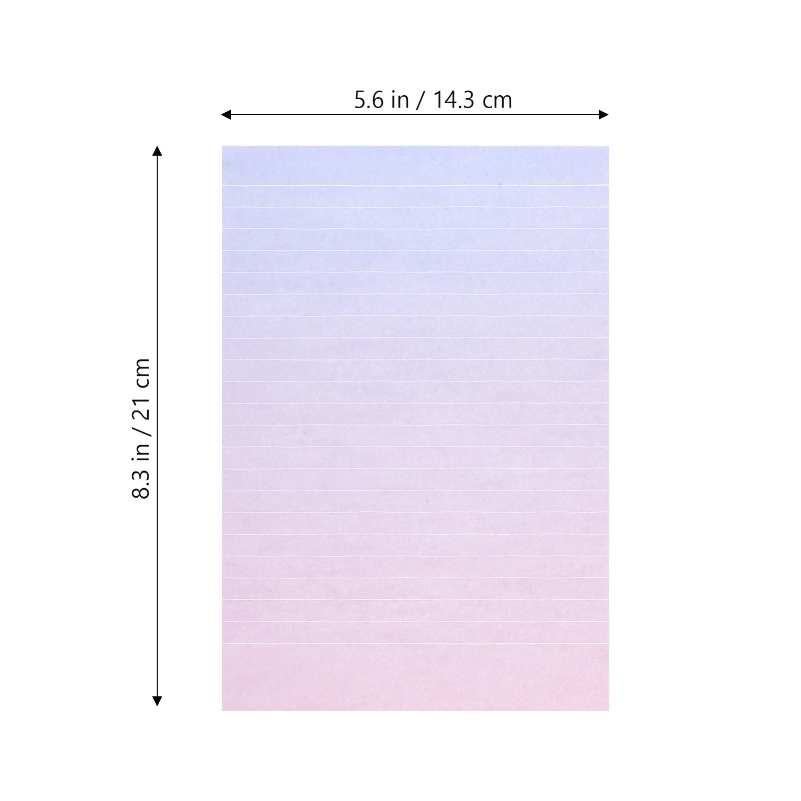 4セットの便箋と封筒セット グラデーションカラーの筆記用具 手紙、招待状、感謝状に最適