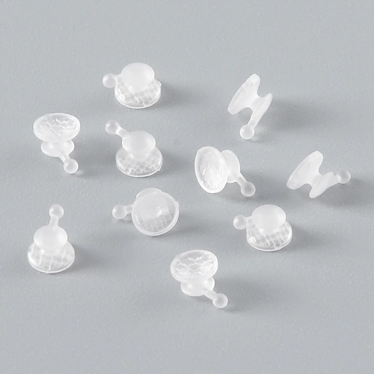 10 sztuk / worek Dental Orthodontic Composite Clear Ceramic Lingual Buttons for Bondable Round Rectangular Base Ortho Material Lab