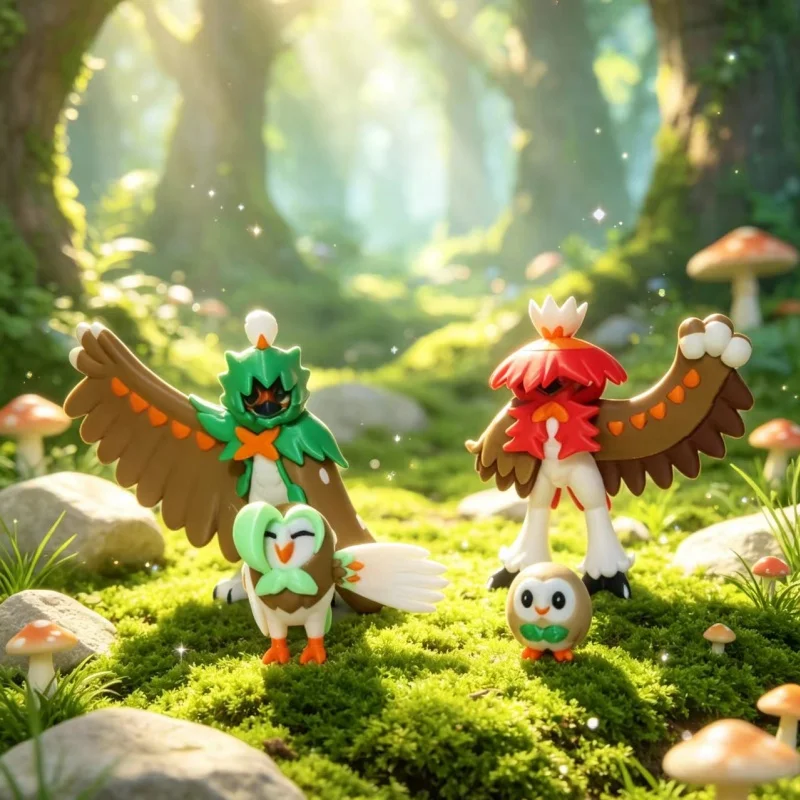 Anime Rowlet  Dartrix Decidu Action Figure Proportion World 1:20 Diy 3D Printing Cartoon Character Model Desktop Statue Gift Toy - view 6