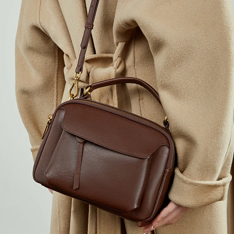 

Genuine Leather Women Shoulder Bag New High Quality Handbags Fashion Cow Leather Versatile Women's Bag Luxury Crossbody Bags