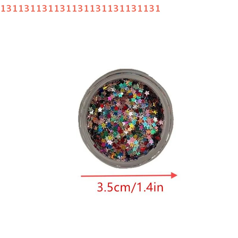 1Jar 미니 스파클링 스타 네일 글리터 스파클링 펜타그램 네일 장식 네일 살롱 디자인 귀여운 액세서리 DIY 네일 아트 디자인