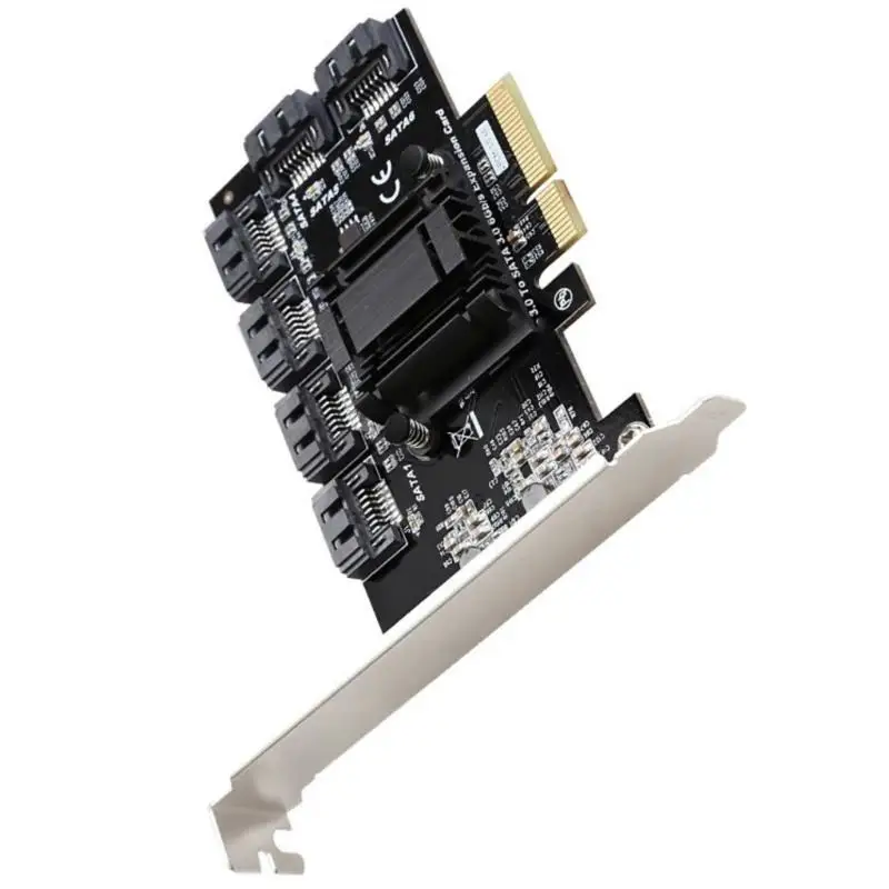 Y1UB 6 Port SATA3..0 PCIe Adapter Card Fast Speed 6Gbps Transfer For Server Desktop