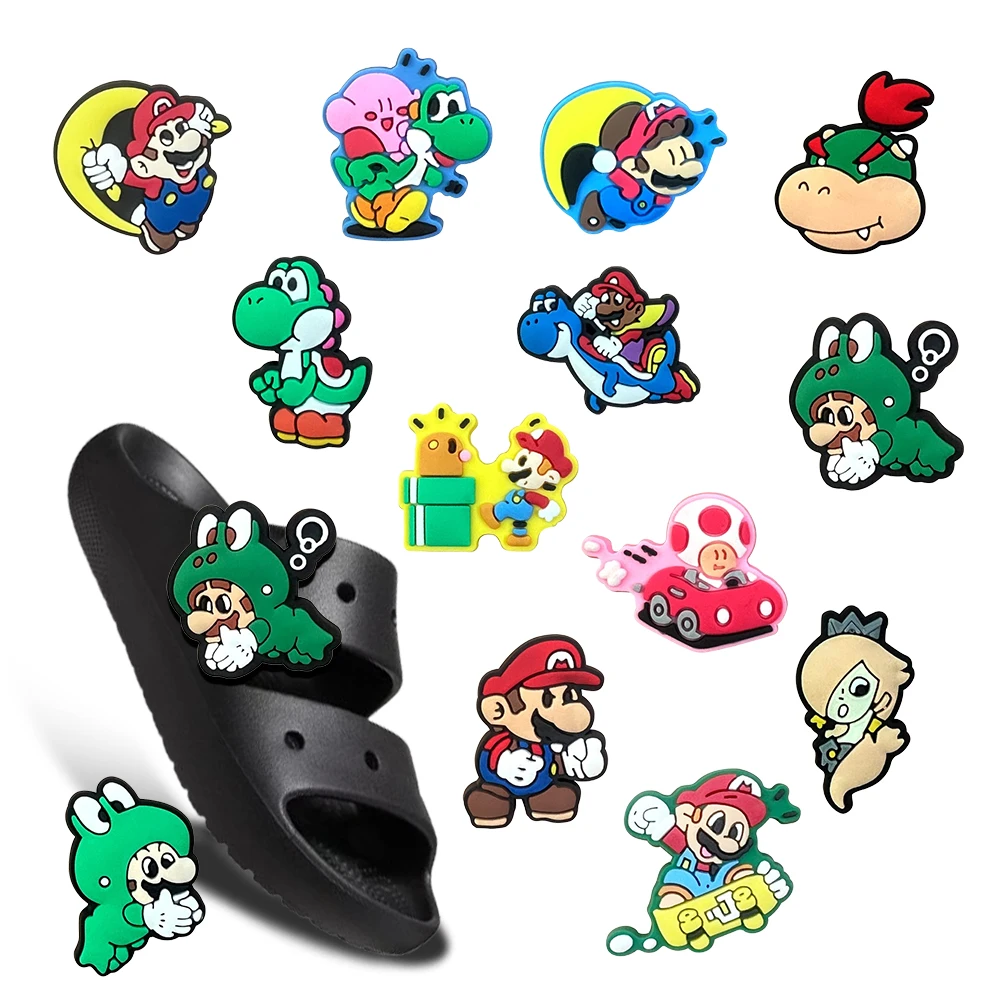 

MINISO 13pcs Jumping Game Mix Shoe Charms Accessories Sandals Shoe Decorations Jeans Pins Badge Unisex Kid's Party X-mas