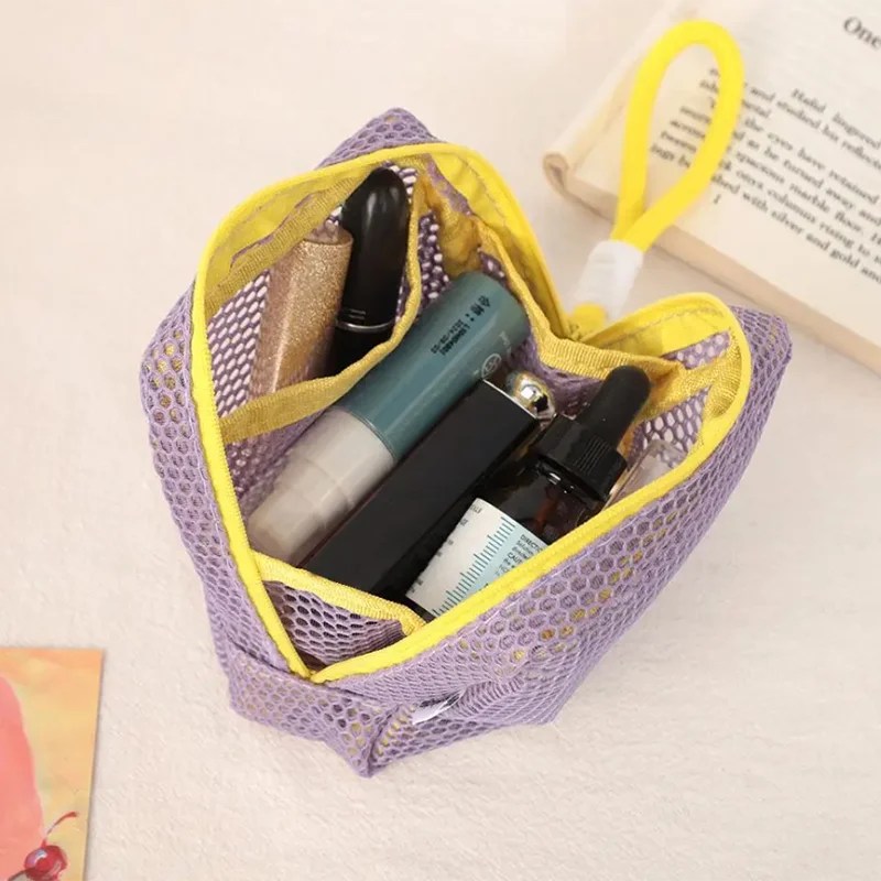 Mini-Geldbörse, tragbare Netz-Kosmetiktasche, Dopamin-Netztasche für Geld, Lippenstift, Lidschatten, Aufbewahrungstasche für Reisen und Einkaufen – Detail 7