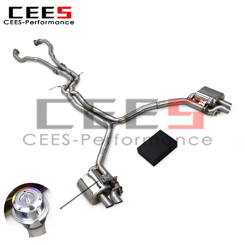 

cees Catback Exhaust Stainless Steel for Audi RS4 RS5 B8.5 4.2L 2012-2016 Tuning Escape Sport Exhaust Muffler System Assembly