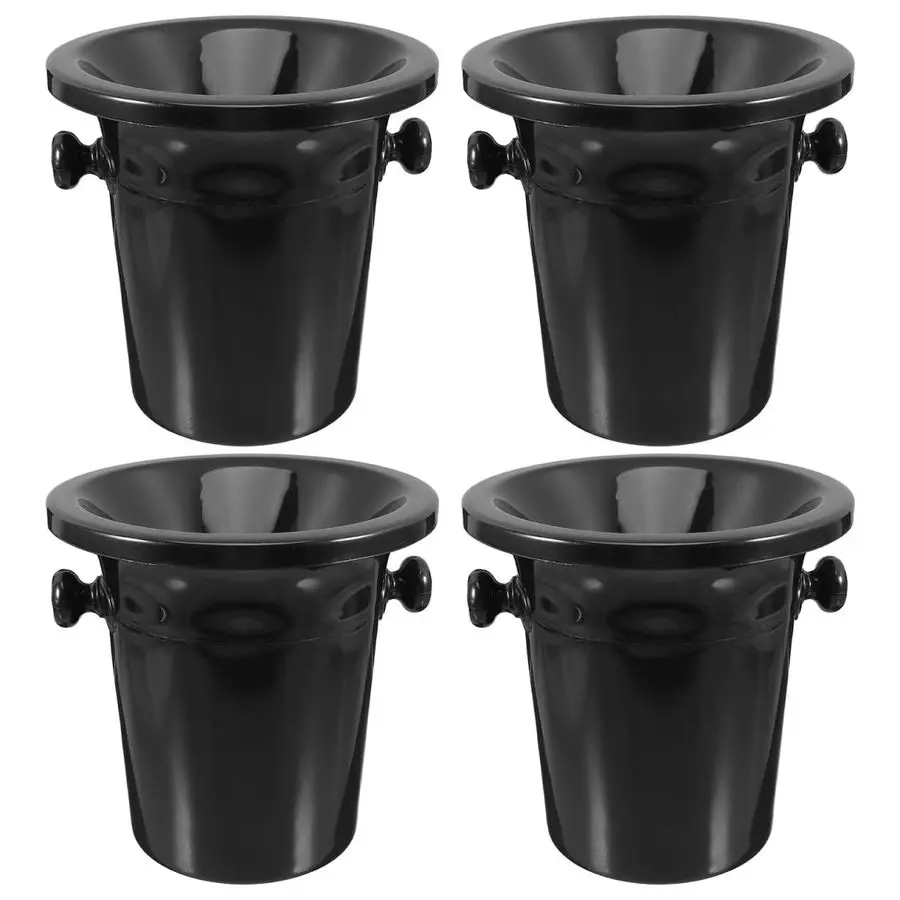 

4 Pcs Wine Tasting Dump Bucket Wine Spittoon ith Removable Lid Plastic Spittoon for Cocktails Alcohol Spit Cup Cold Barrels Spit