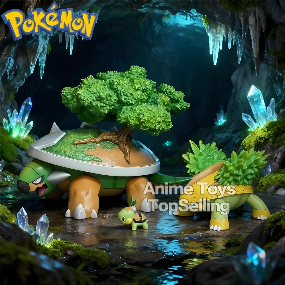 2-11cm Anime Pokemon Figure Torterra Evolutionary Group Action Figures Pvc Collection Model Toys for Children Gifts