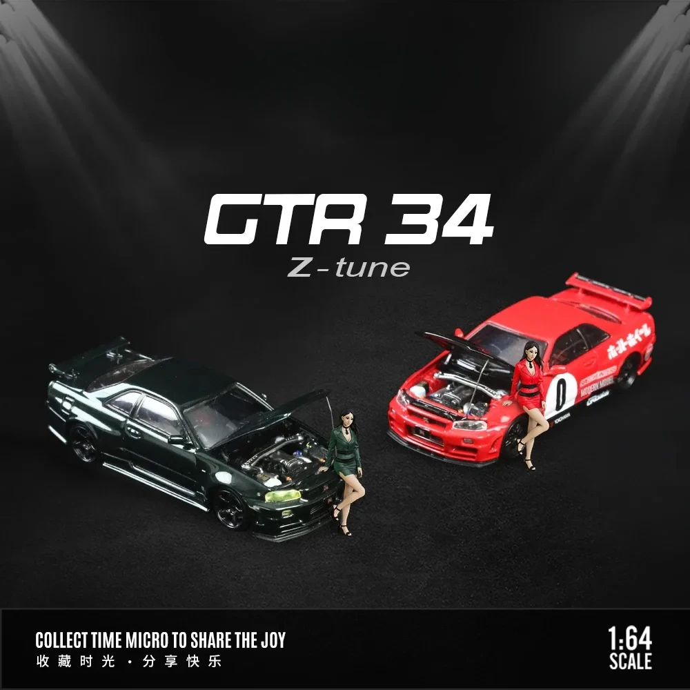 

1:64 GTR34 Red / Green Painting Alloy Car Model for Gift& Collection & Display