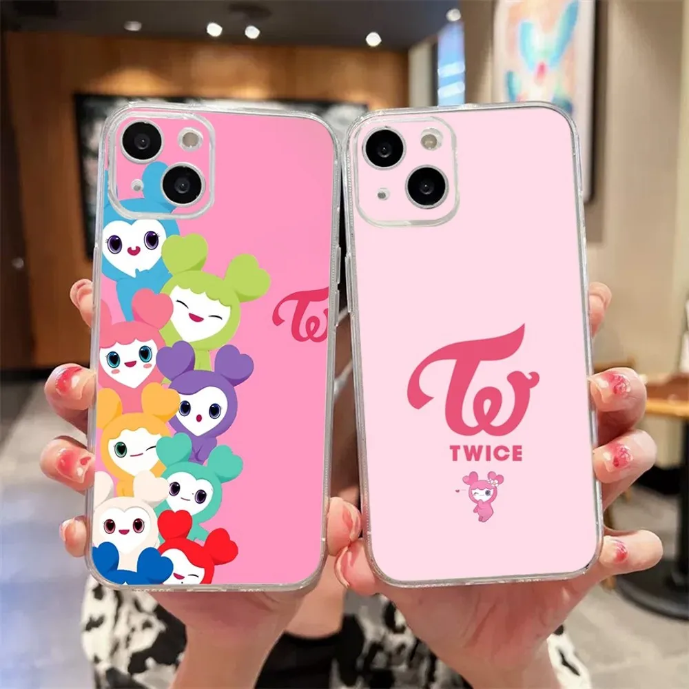 

KPOP T-TWICE Phone Case For iPhone 11,12,Mini,13,14,15,Pro,XS,Max,X 8,7,6s,Plus,5,SE,XR Transparent Shell