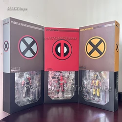 Mezco Deadpool Wolverine Figure X-Mem Action Figures Wolverine Deadpool Super Hero Series Joints Movable Model Toys Collection