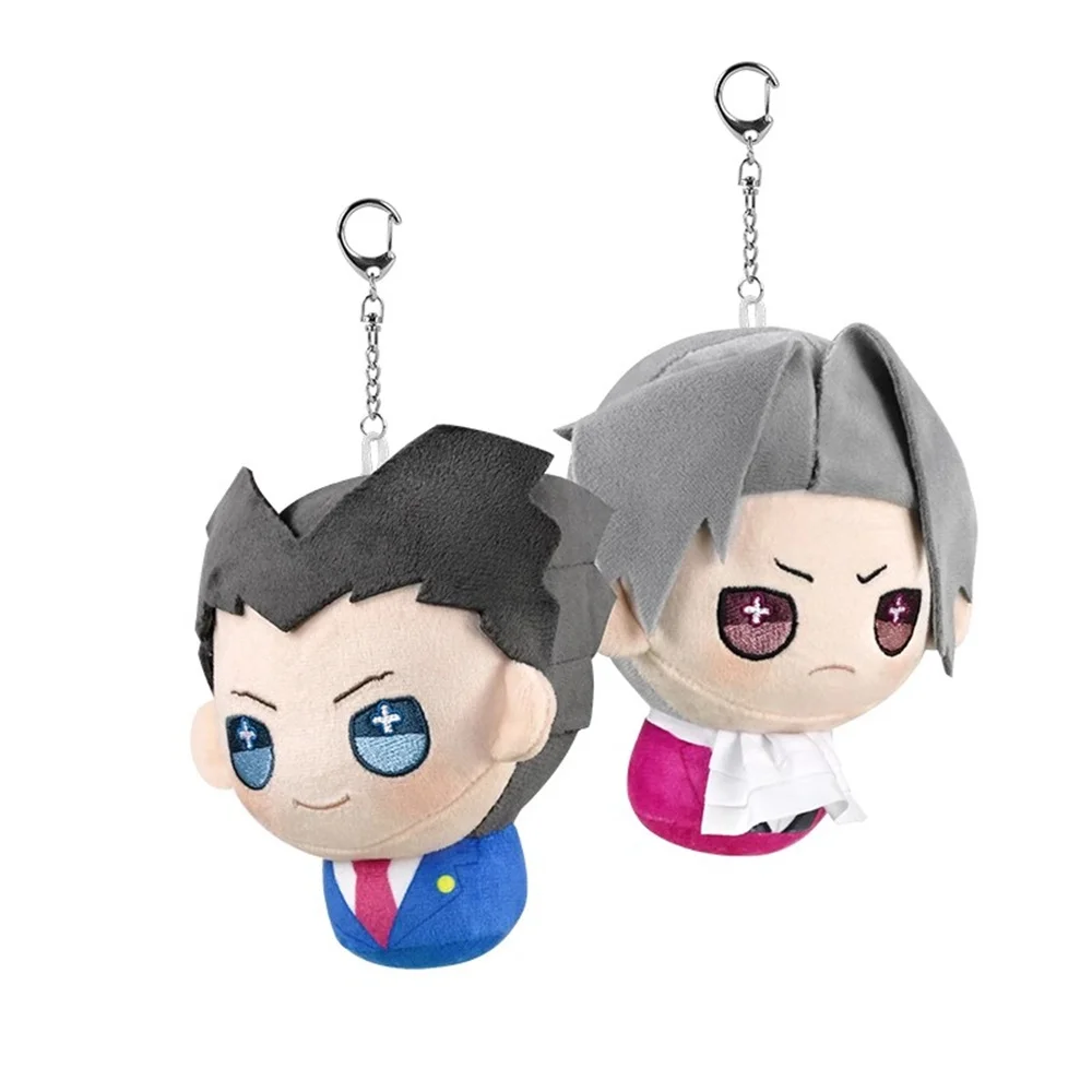 Originele Hot Game Phoenix Wright Miles Edgeworth Pluche Hanger Sleutelhanger Pop Speelgoed Tas Accessoires Cosplay Kids Gift Leuke Mooie