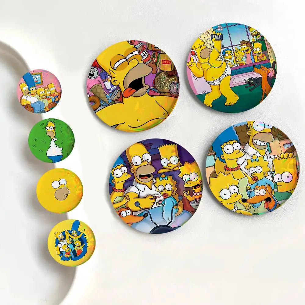 Cartoon The S-Simpsons Round Badges Can Be Used To Decorate Clothes And Backpack Pins