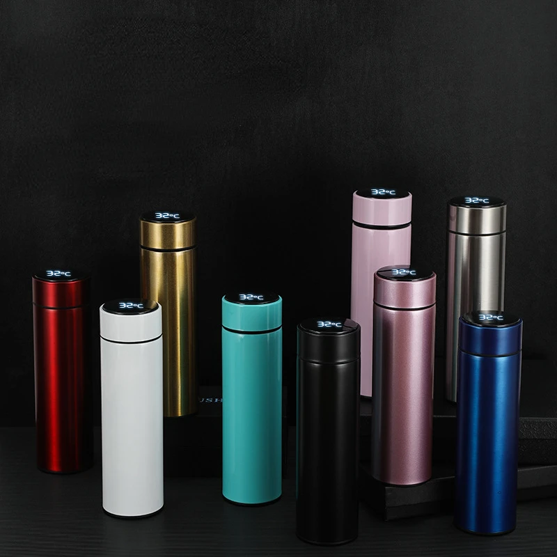 500ml Smart Thermal Bottle Display Temperature Thermal Mug Stainless Steel Smart Vacuum Flasks Thermos Mug Thermal Water Bottle