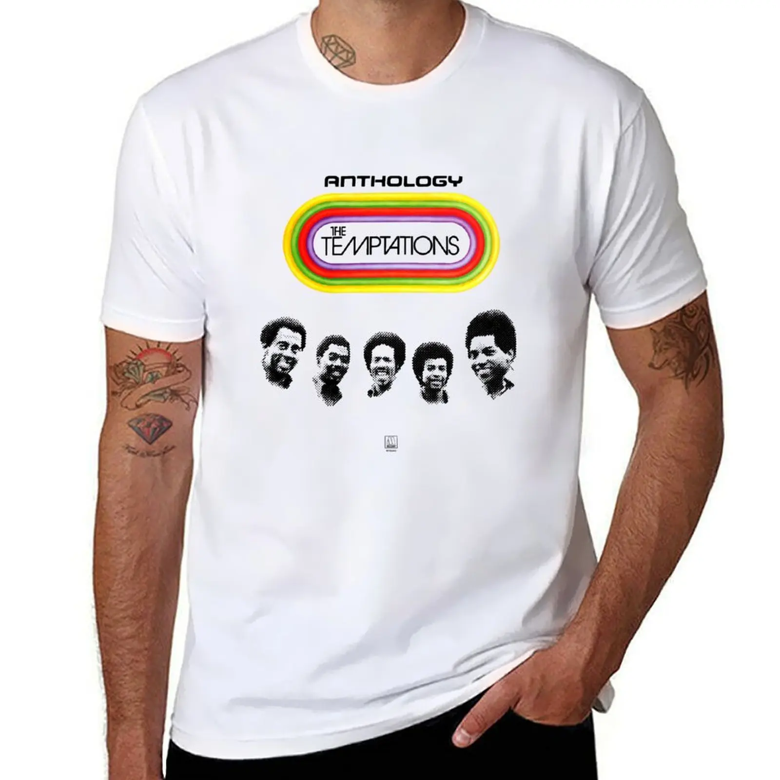 The Music Temptations Anthology Album T-shirt boys whites new edition for a boy mens graphic t-shirts pack