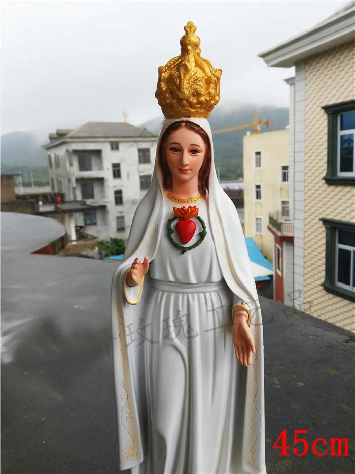 

Special Offer -45CM large # HOME Church TOP Ornament Religious Catholicism Christianism Fatima Virgin Mary Madonna holy statue