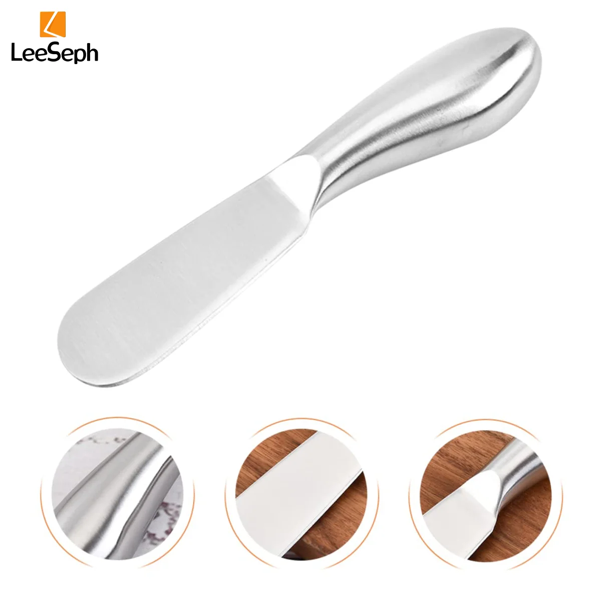 Leeseph Cheese Spreader Knives, Stainless Steel Butter Knife, for Cake Cheese Cold Butter Jam Cream Pastry, Kitchen Gadgets