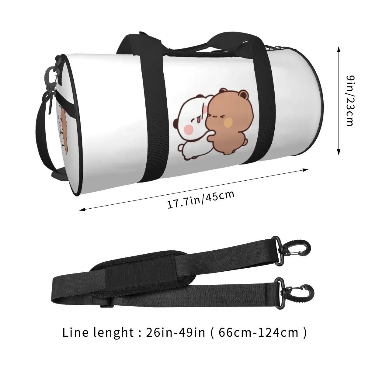 Bear And Panda Bubu Dudu Balloon Large Duffle Gym Bag Waterproof Duffle Travel Bags Handbags Fitness bag