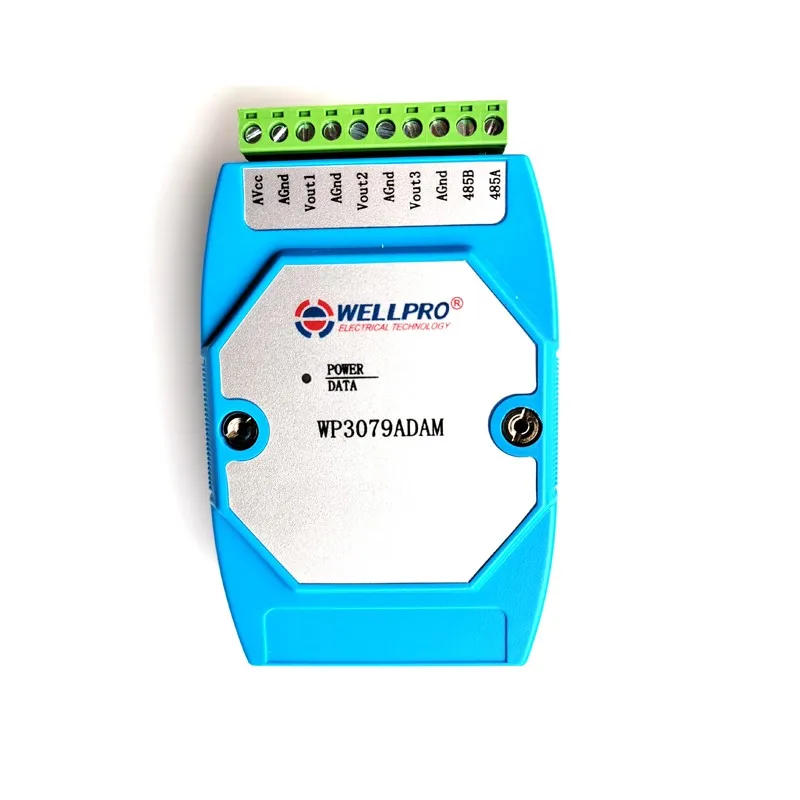 Wp3079adam (3vo) 0-10V Analoge Uitgangsmodule Rs485 Modbus Rtu Communicatie