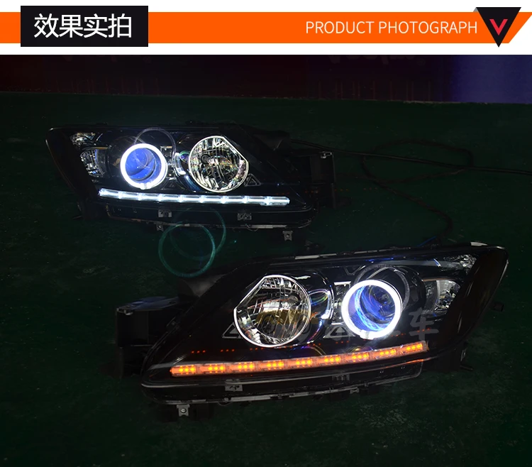 1set car bumper CX7 head lamp for mazda CX-7 head light 2008~2014y LED DRL car accessories HID xenon for Mazda CX-7 fog light