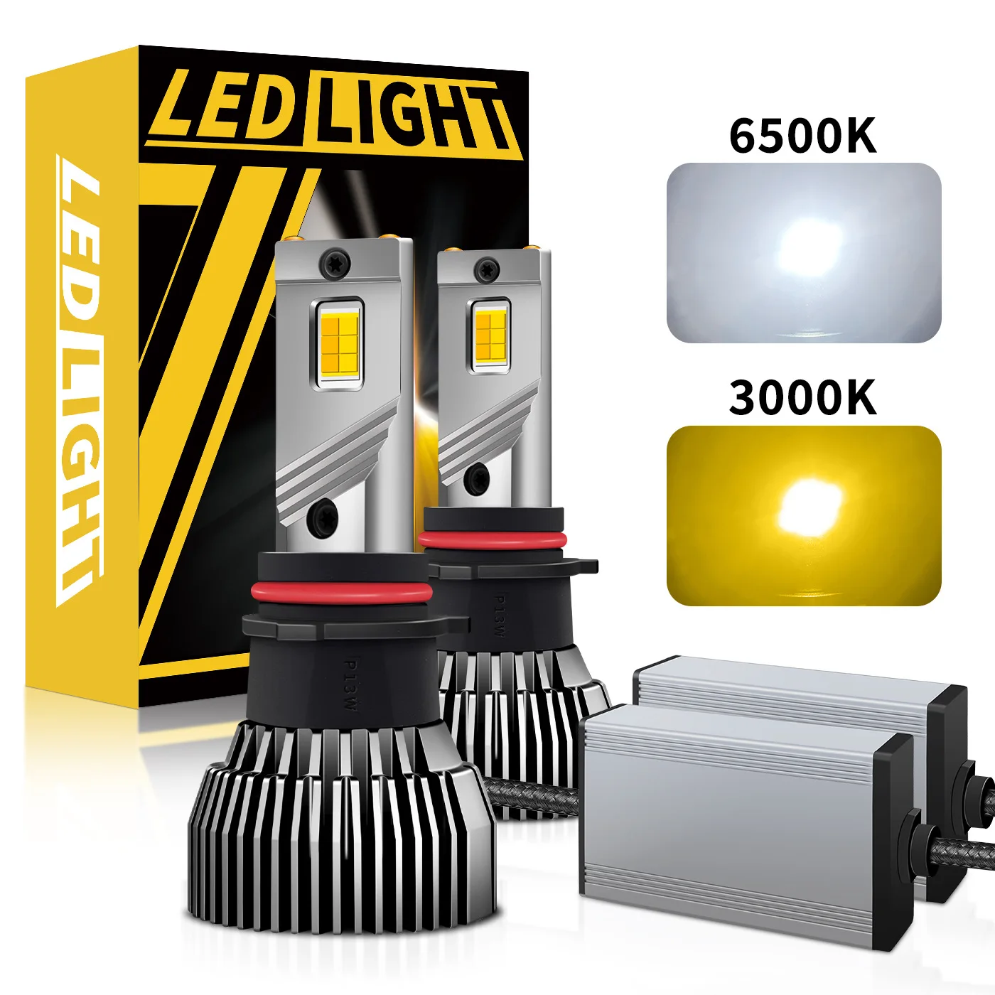 

120 Вт двухцветные светодиодные противотуманные фары H11 Белый H3 Желтый Двойная медная трубка 881 H8 PSX24W PSX26W H7 LED H4 Светодиодные автомобильные лампы