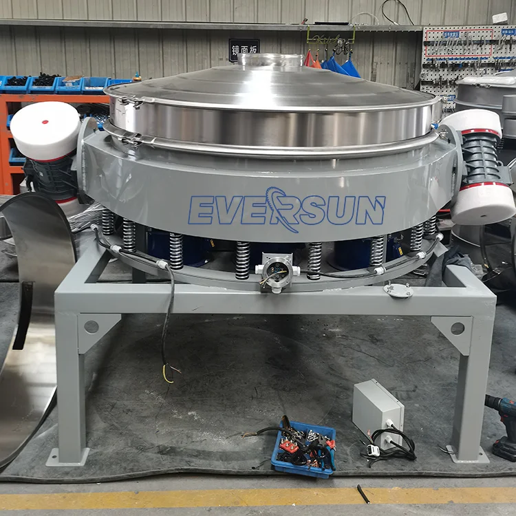 Food powder vibration sieving machine for filtering flour 1200 stainless steel straight sieve