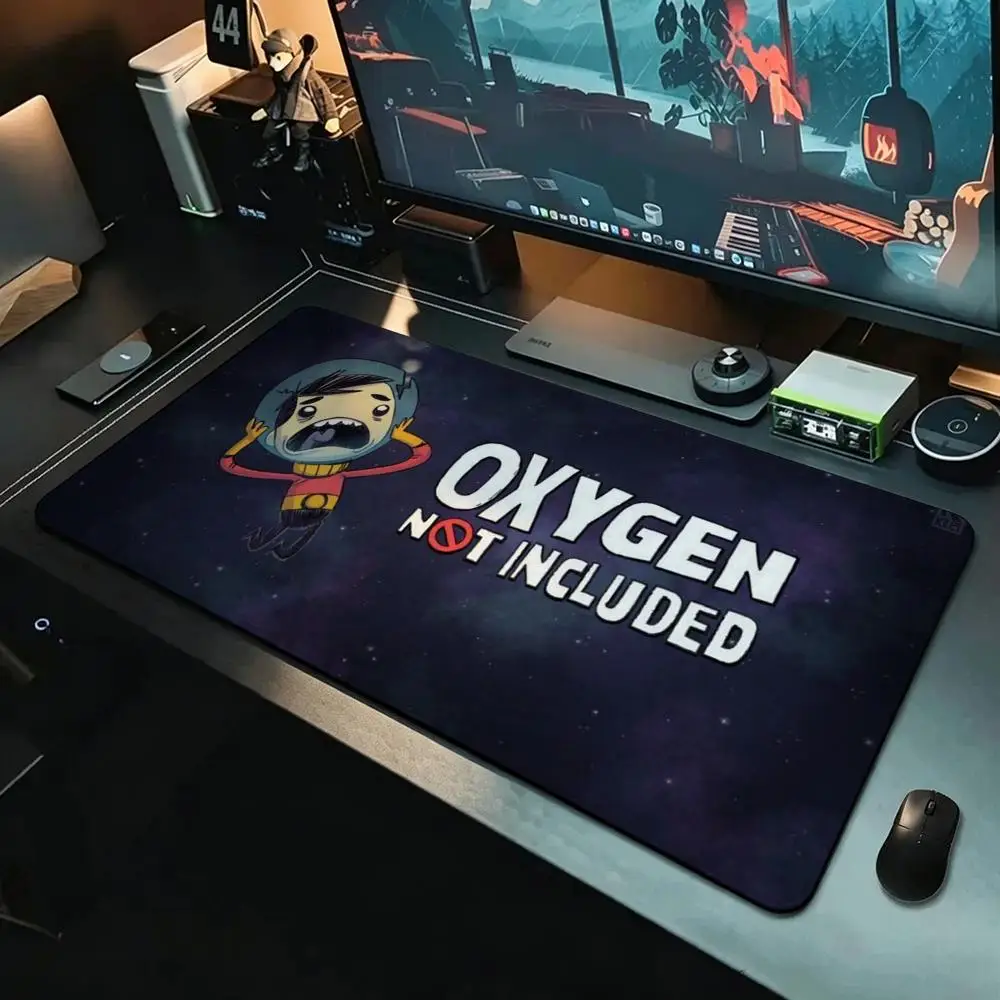 game Oxygen Not Included Mouse Pad MousePad Stitched Edge Waterproof Desk Mat Anti‑Slip Rubber Base for PC Laptop Gaming Office