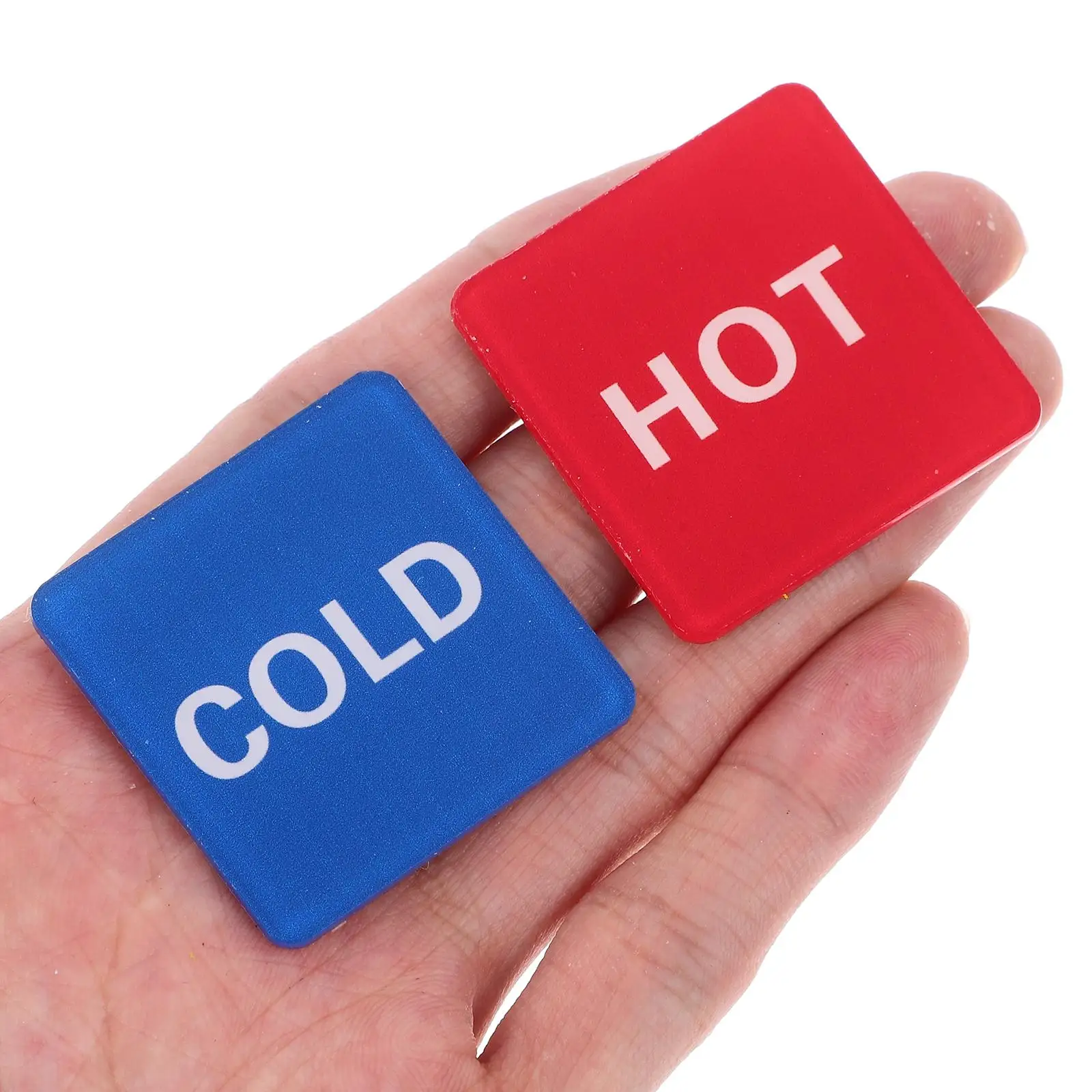 6 Pairs Hot Sticker Cold Transfer Stickers The Sign for Shower Bathtub Water Acrylic and Cover