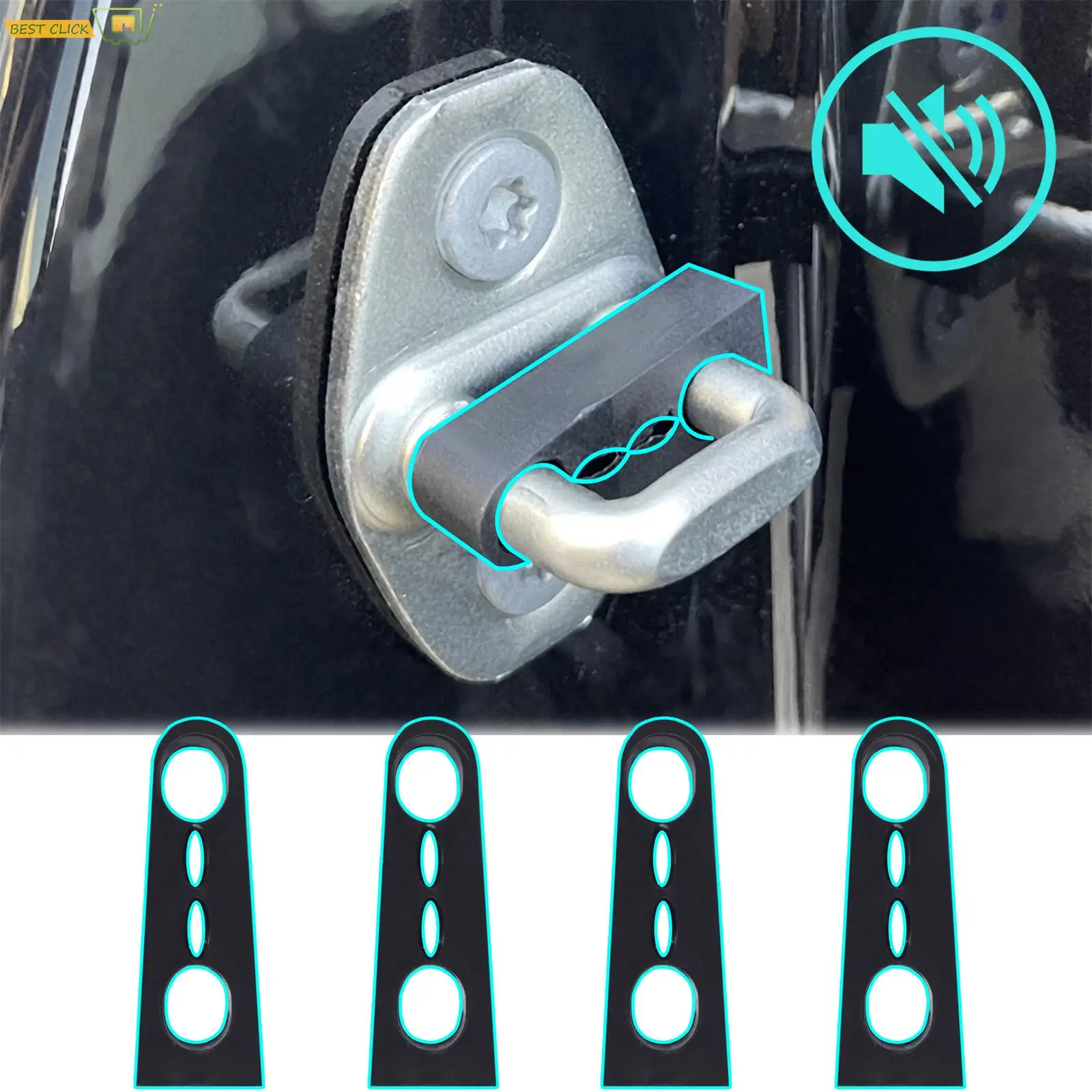 

Автомобильный буфер дверного замка для Benz Smart Fortwo Forfour 453 2014- 2022, погремушка, звукоизоляционные скрипы, глухой уплотнитель, демпфер