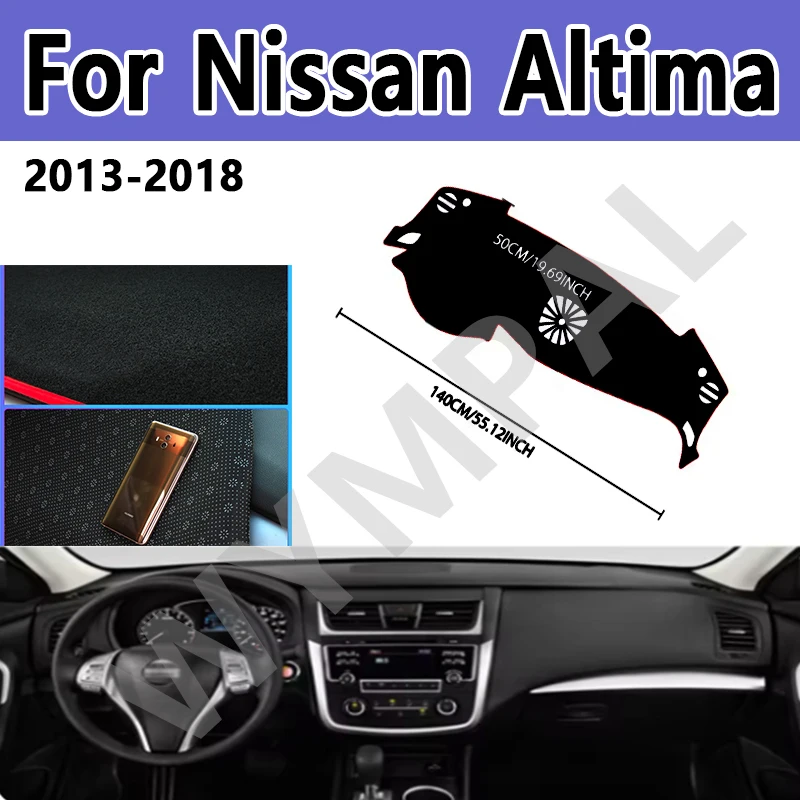 

For Nissan Altima 2013 2014 2015 2016-2018 Car Dashboard Cover Avoid Light Pad Instrument Platform Cover Mat Carpet Accessories