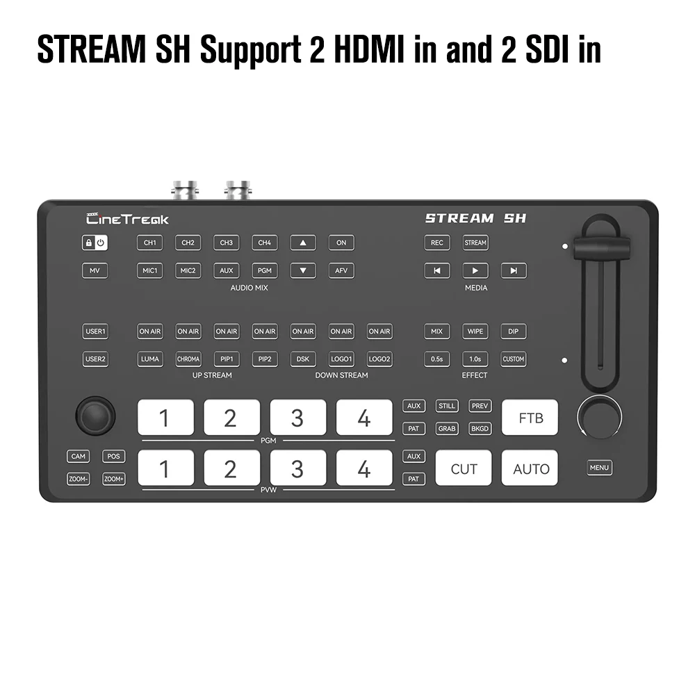 (DO البرازيل) ما قبل البيع Cinetreak Stream 1 1S SH Video Mixer Switcher Multi Video Switch Controller Switchboard للبث المباشر
