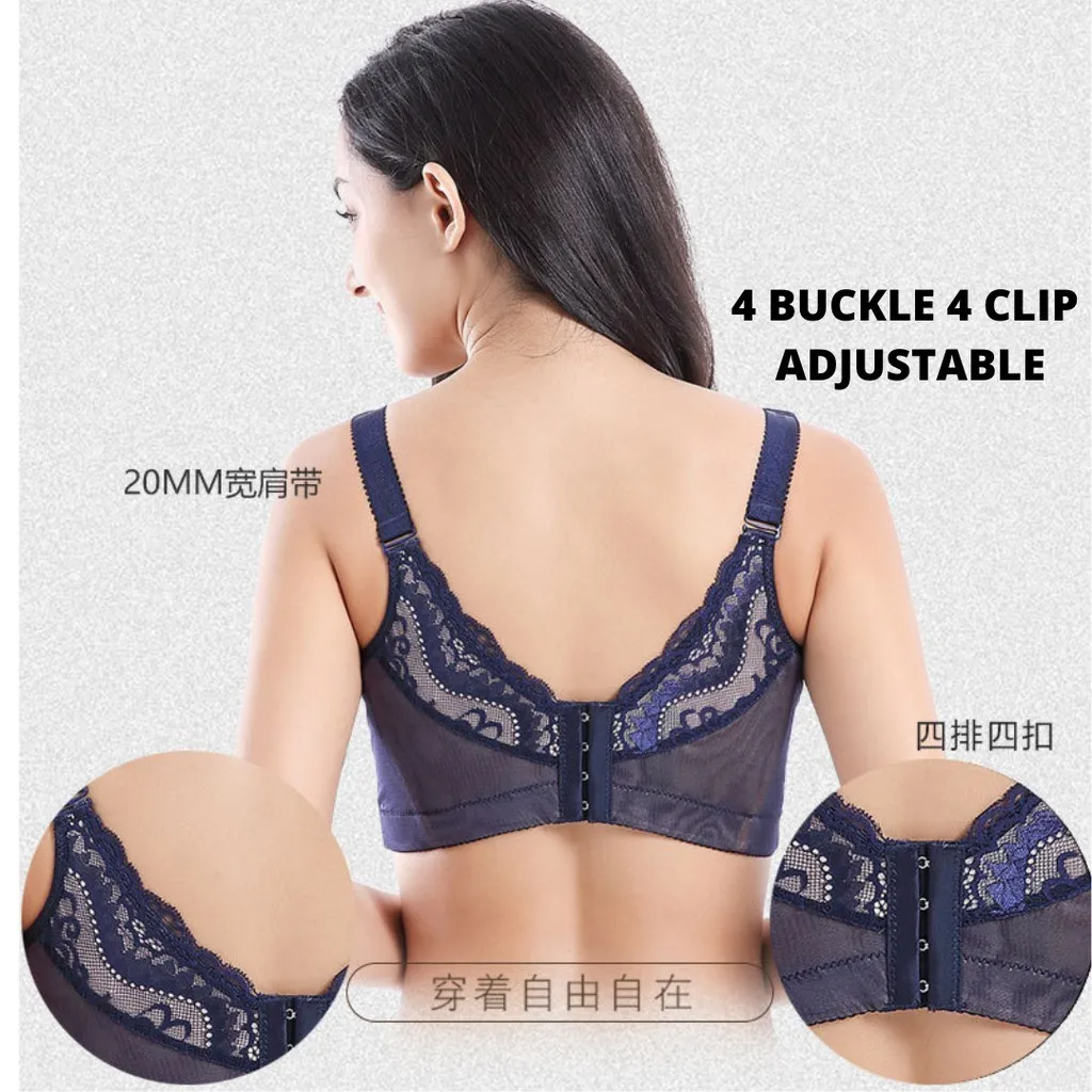 READY STOCK Plus Size Women Bras Push Up (CDE) Big Cup Fashion Lace Plus Size Lingerie Bra