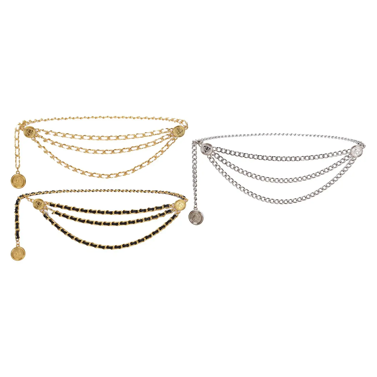 

Tassel Waist Chain Belt Multilayer Flexible Buttons Charms Jewelry Accessories