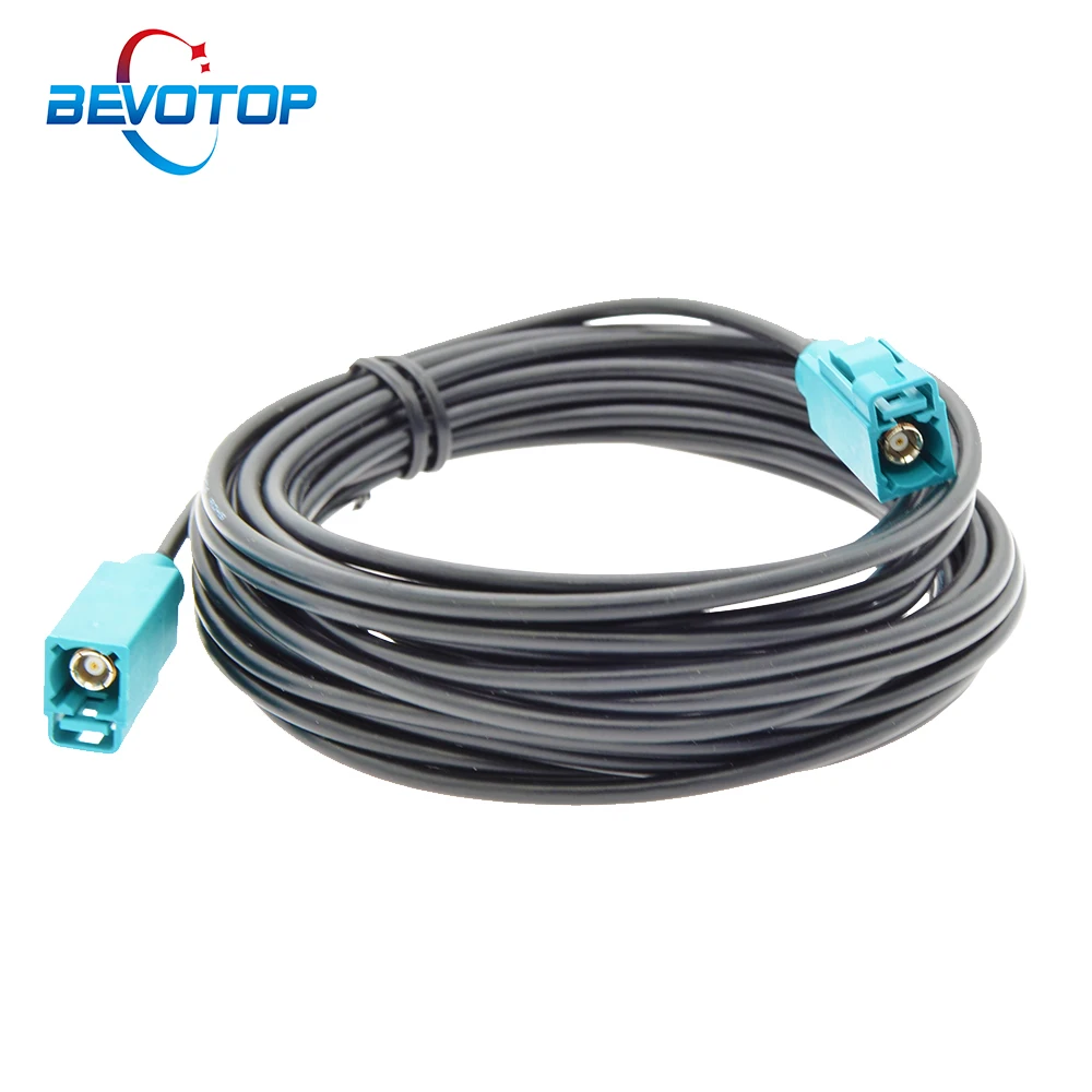 BEVOTOP 1PCS RG174 Coax Cable FAKRA Z Female to Female Jack Adapter Auto Car Navigation GPS Antenna Extension Pigtail Coax Cable
