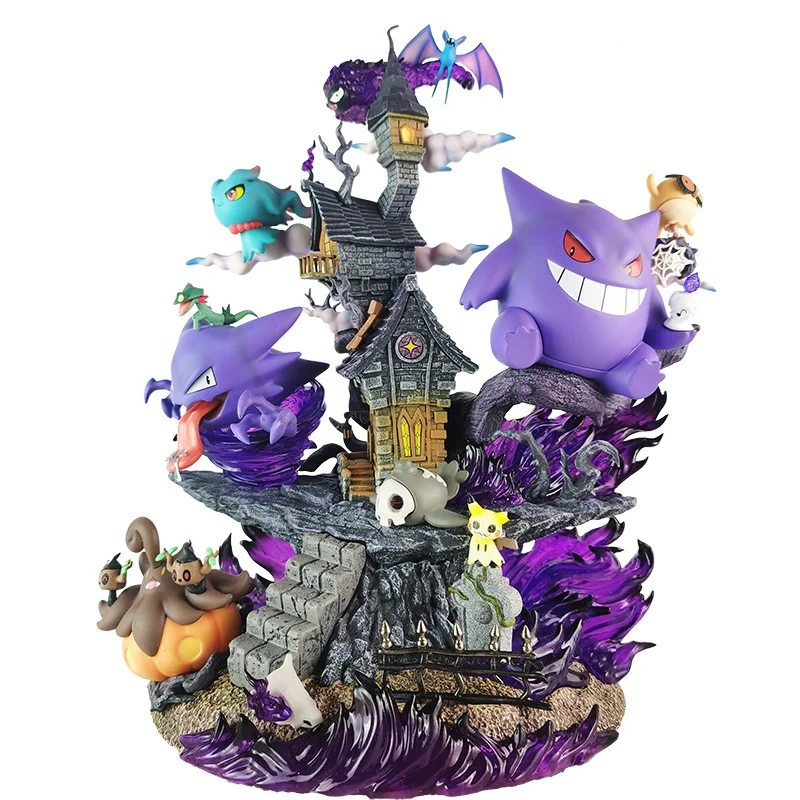 Hot Pocket Monsters Anime Omringende Standbeelden Kleine Workshop Ghost Family Emmer Geng Ghost Evolution Group Gk Handgemaakt Ornament - afbeelding 2