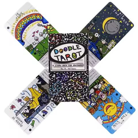Doodle Oracle Cards Tarot P rophecy Divination Deck