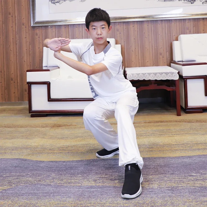 Summer Adults And Children Elastic Tai Chi Clothes Kung Fu Dress Wushu Clothing Martial Art Uniform Kun Master 2023 New Style