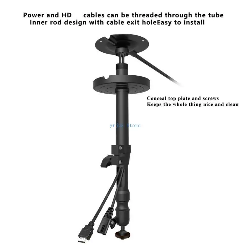 583D Flexible Small Projector Ceiling Mount Easy Installation, 360°Rotation, 180°Tilt