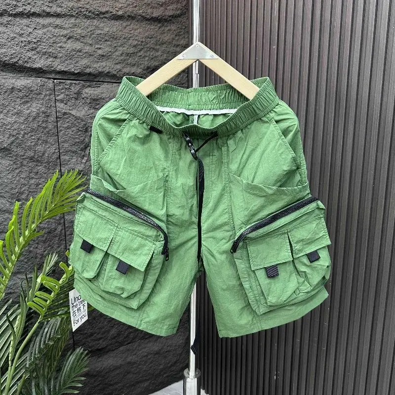 Sports Overalls 2026 New Quick-drying Half Pants Multi-pocket Outdoor Functional Shorts Loose Breathable Hiking Short Pants Men